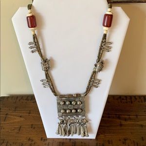 Handcrafted, artistic, silver necklace